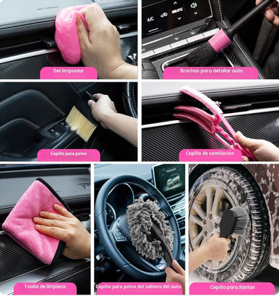 Kit de limpieza de coches 17 piezas