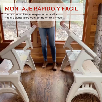 DuoPatio™ Banco y mesa en segundos