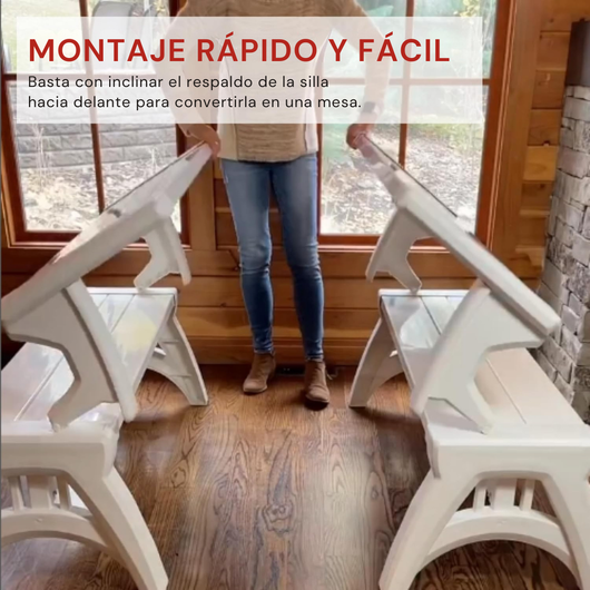 DuoPatio™ Banco y mesa en segundos