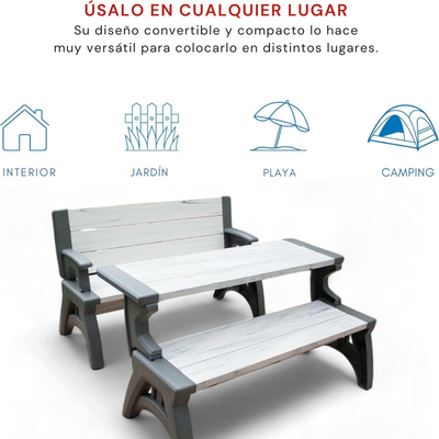 DuoPatio™ Banco y mesa en segundos