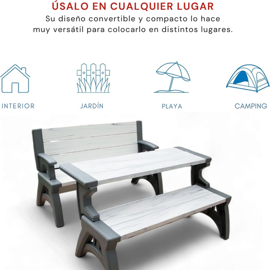 DuoPatio™ Banco y mesa en segundos