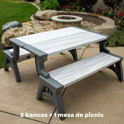 DuoPatio™ Banco y mesa en segundos